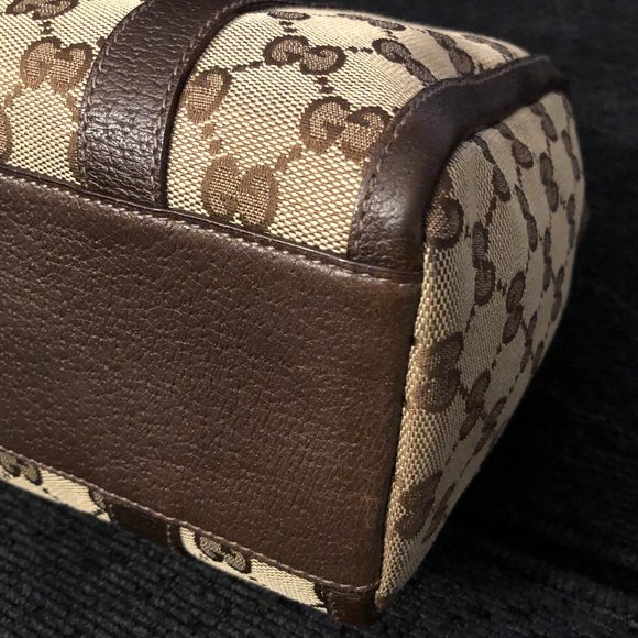 100% AUTHENTIC GUCCI ABBEY GG CANVAS BOSTON BAG - Picture 6 of 16